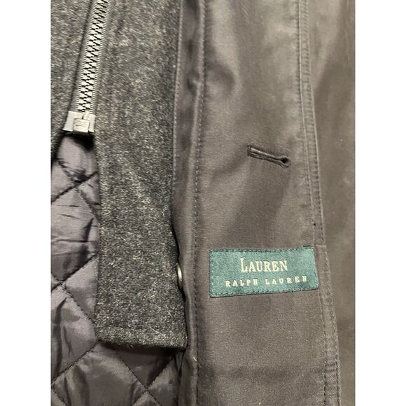 Lauren RALPH LAUREN Barn Trench Jacket Utility Walking Coat Black Men's L - Picture 8 of 14